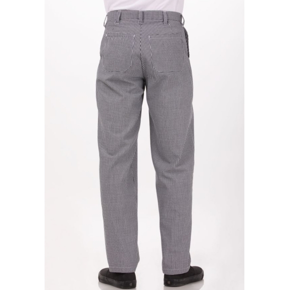 NWT ChefWorks Unisex Basic Chef Pants, Size: 34, Color: Black/White Checkered - Picture 3 of 10